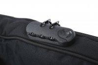 soft gun case with 6 cm foam, shoulder strap, and lock, black 127 x 28 x 9 cm