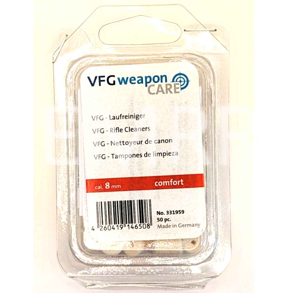 VFG-felt cleaners for guns 50 pcs Kal. 8 mm